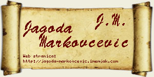 Jagoda Markovčević vizit kartica